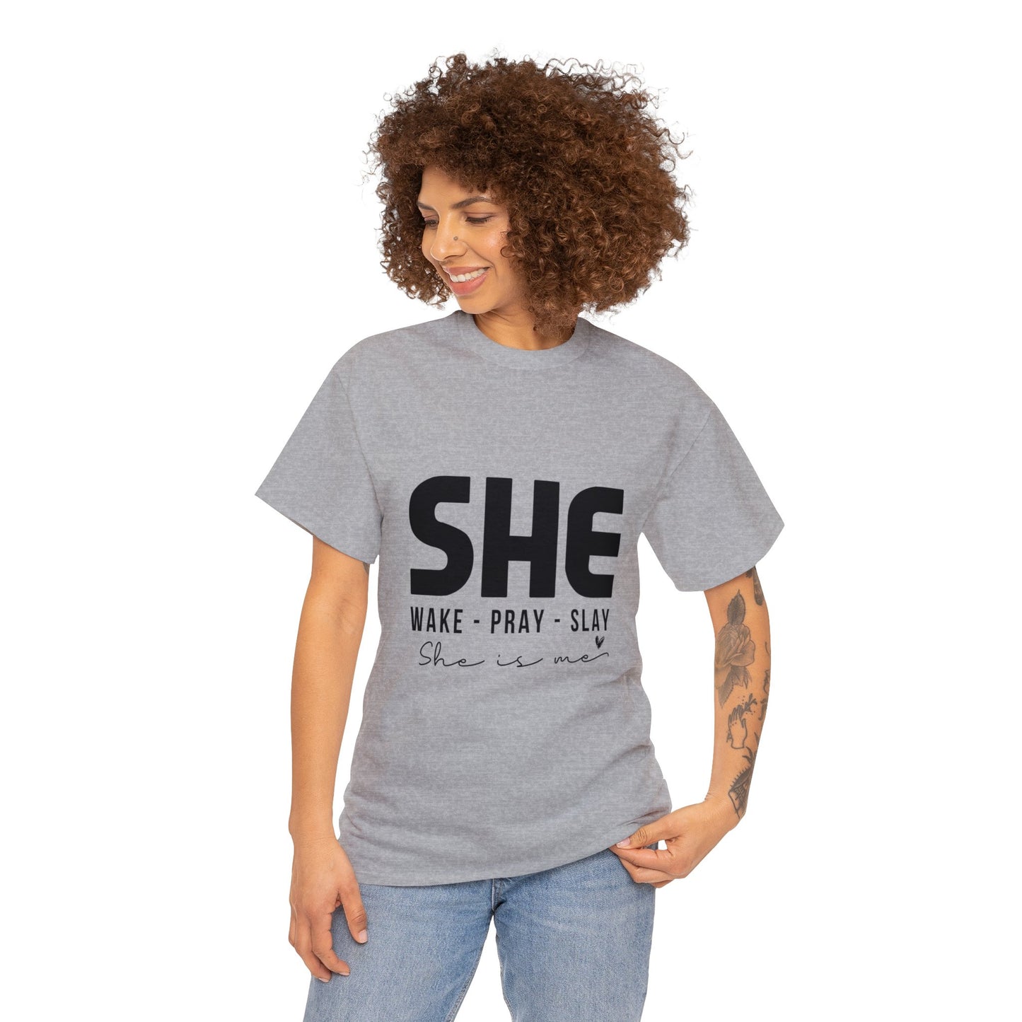 "She" Unisex Heavy Cotton Tee