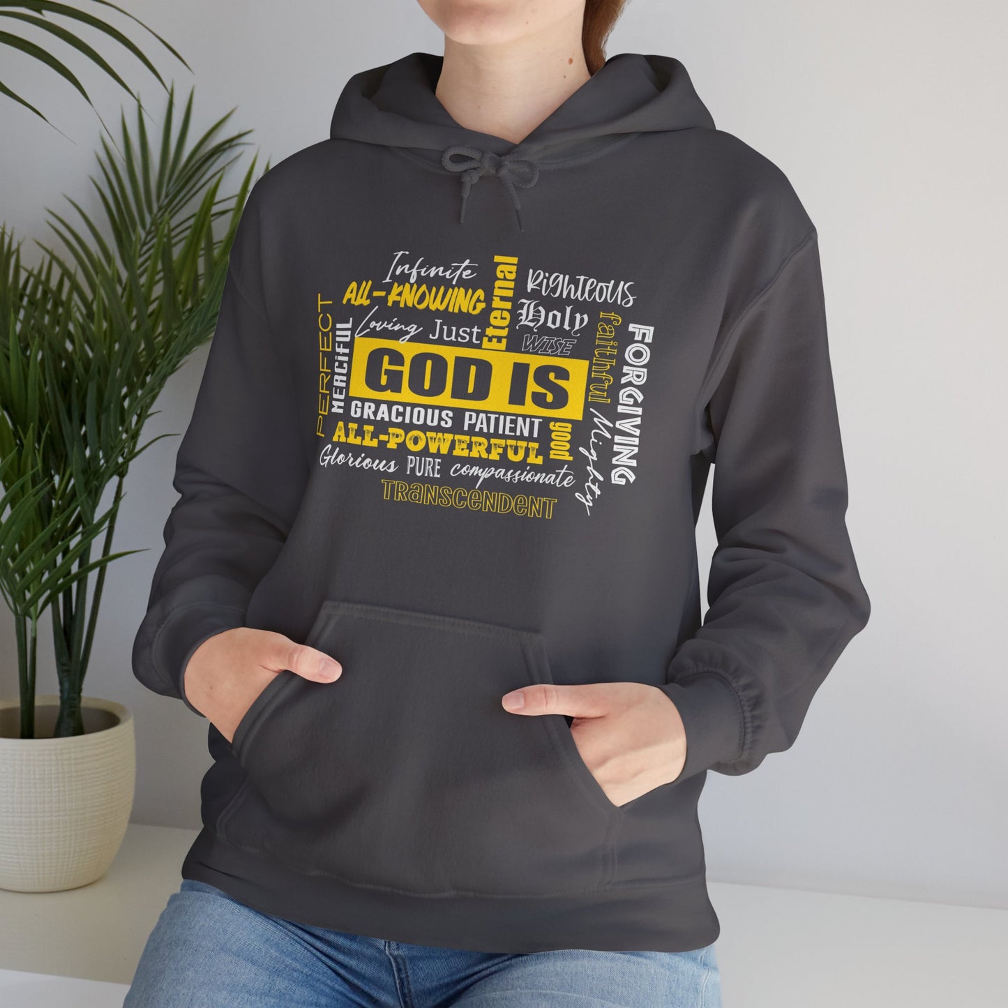 "God is" Unisex Heavy Blend™ Hooded Sweatshirt