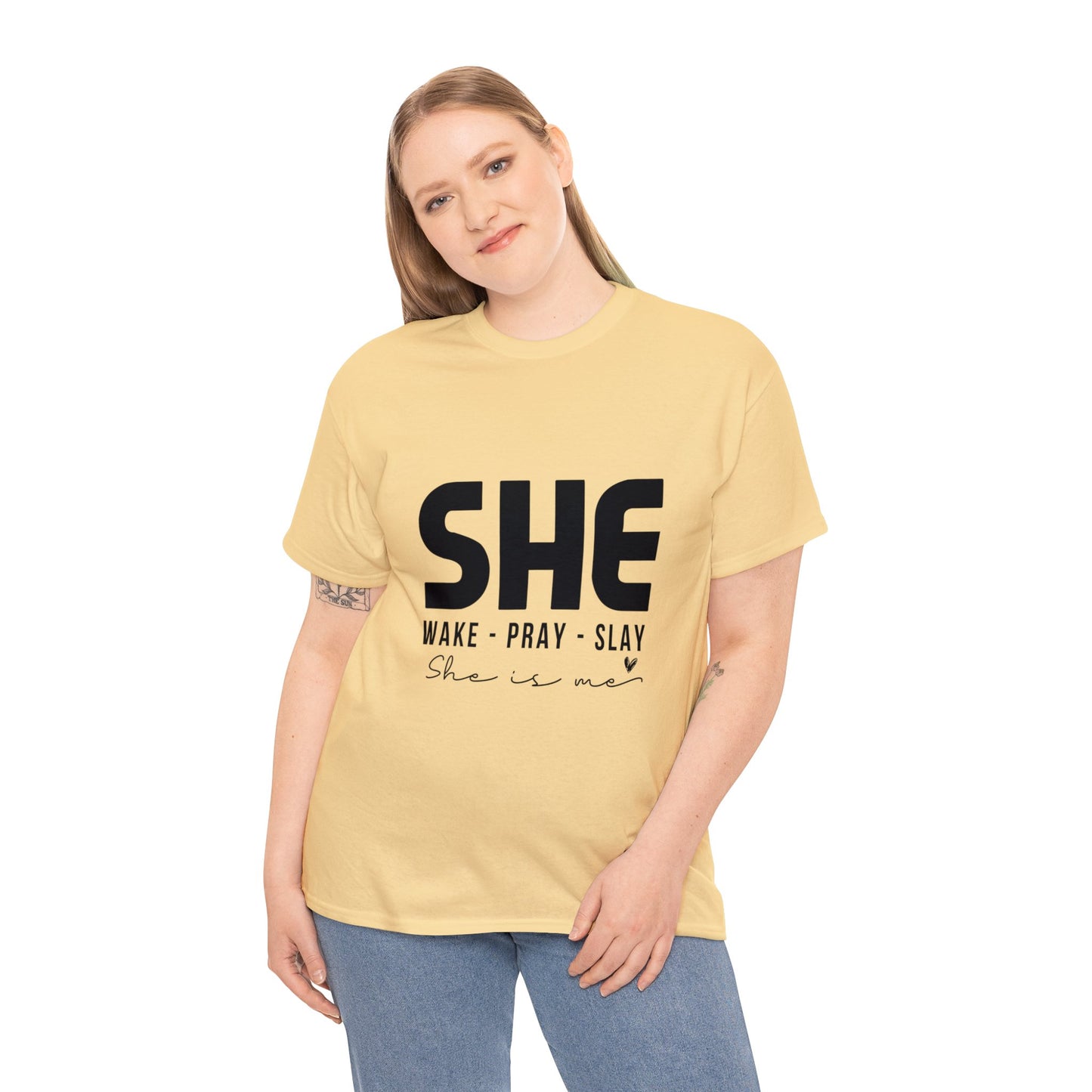 "She" Unisex Heavy Cotton Tee