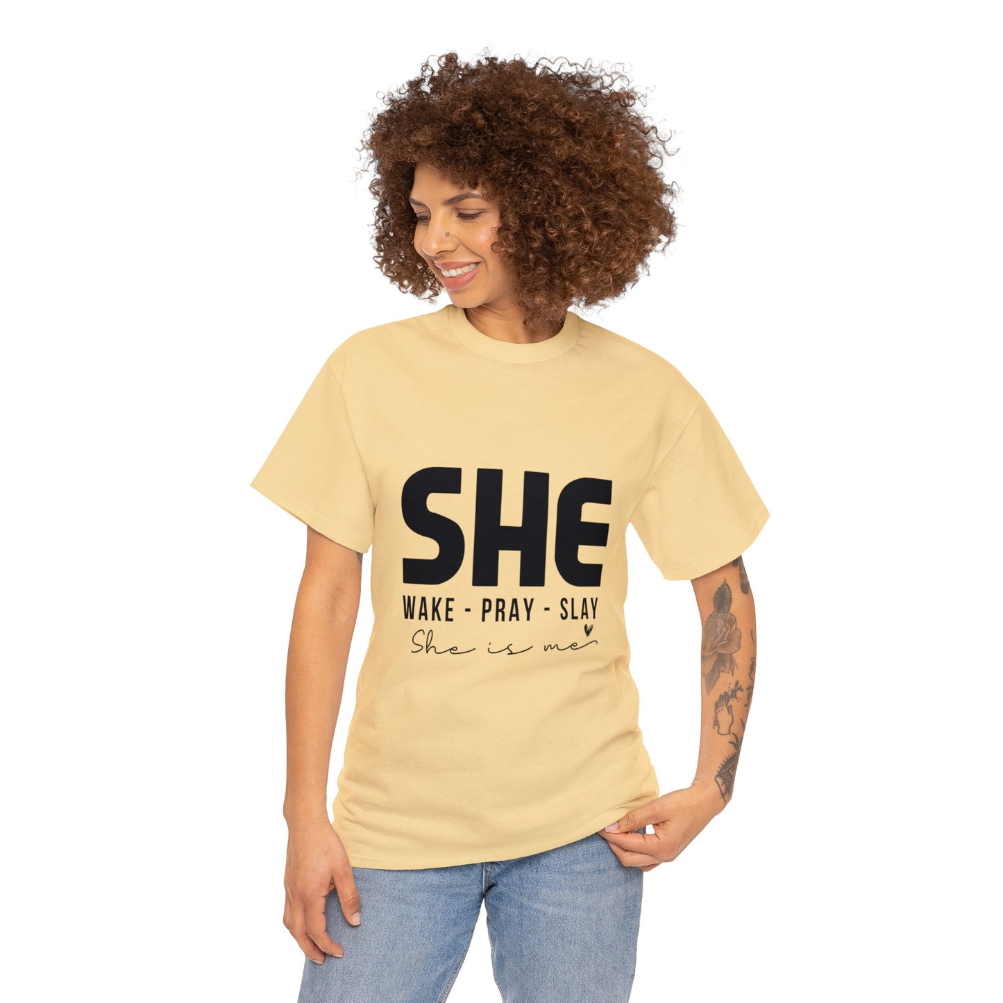 "She" Unisex Heavy Cotton Tee